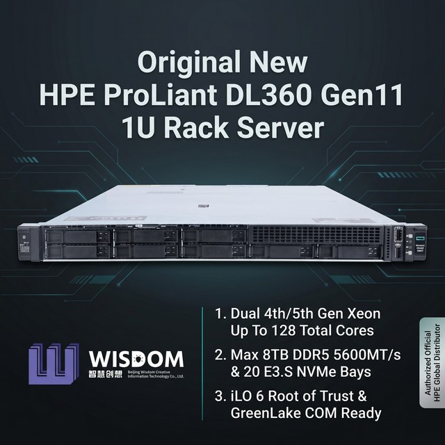 High Performance HPEs ProLiant DL360 Gen11 1U Server Intel Xeon Gold 6430 32GB DDR5 8SFF Data Center Rackmount Server