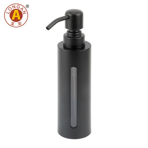 Dispenser <span class=keywords><strong>di</strong></span> Sapone Liquido Cilindrico in Acciaio Inox da 200ml, Design Moderno per Bagno Familiare, Hotel e Cucina - Product Image 1