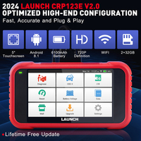 LAUNCH CRP123E V2.0 Escáner de Automóviles OBD2, Herramienta de Diagnóstico Automotriz OBDII para Motor, ABS, Airbag, SRS y Transmisión, Actualización Gratuita de CRP123