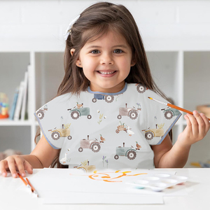 Delantal de <span class=keywords><strong>Dibujo</strong></span> Infantil Ajustable, Impermeable y Ecológico con Estampado de Dibujos Animados Happyflute, <span class=keywords><strong>Babero</strong></span> Personalizado para Bebé - Product Image 6