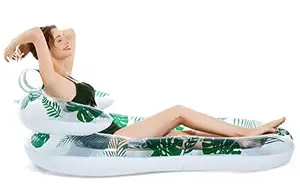 Balsa inflable para piscina de hoja de palma Tropical para adultos, juguete perfecto para fiesta en la piscina de playa de verano