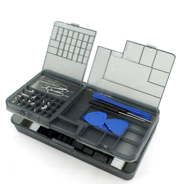 Double Layer Component Storage Box for Mobile Phone Repair Electronic Components Screws Accessories Hand Tools DIY Storage