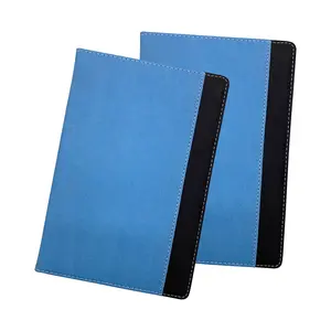 Wholesale A5 Office Notebooks Custom PU Leather Hardbound All Around Stitching Planner with Color Edge
