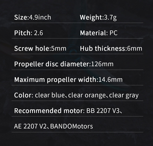 Axisflying BB39 Eliche Freestyle a <span class=keywords><strong>3</strong></span> Pale da <span class=keywords><strong>3</strong></span>-4 Pollici 3X3.4X3 Accessori per Drone RC Air <span class=keywords><strong>2</strong></span> CCW 2388 <span class=keywords><strong>3</strong></span>.7g Passo 4.35 - Product Image 6