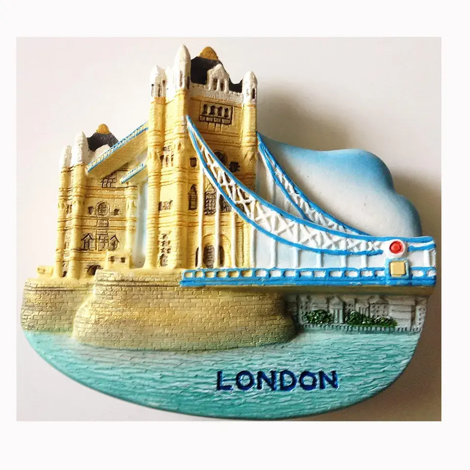 3D personalizado ciudad recuerdo imán de nevera de todo el mundo personalizado imán de nevera de Londres
