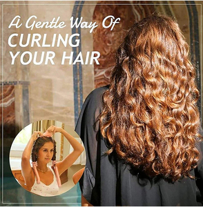 TikTok Vente Chaude Tiges De Curling 100% Soie De Mûrier Boucles Magiques Cheveux Mousse Éponge Rouleau Sans Chaleur Bigoudi Avec Chouchous Ensemble - Product Image 2