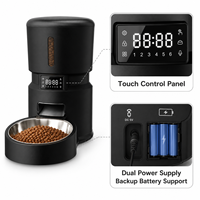 Distributeur automatique de nourriture pour animaux de compagnie portable et élégant 2026, 4,5 L, avec caméra WiFi, bol en ABS, enregistrement vocal, batterie rechargeable, pour chiens et chats, IPX4