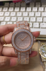 De alta calidad de las mujeres de lujo reloj de diamantes Venta caliente de acero inoxidable banda de reloj de pulsera de moda - Product Image 5