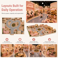 Conjunto de Equipos de Juego Suave Comercial, Color Pastel, para Mercado, Ciudad, Jardín, Isla de Asientos, con Certificación TUV, para Zona Infantil de Centro Comercial