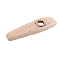 Kazoo Flute Maple Wood Flute Musical Wind Instrument with Diaphragm for Playing Performance