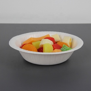 Assiettes en <span class=keywords><strong>carton</strong></span> <span class=keywords><strong>kraft</strong></span> biodégradable en gros, design personnalisé, LOGO, assiettes à salade jetables non revêtues - Product Image 4