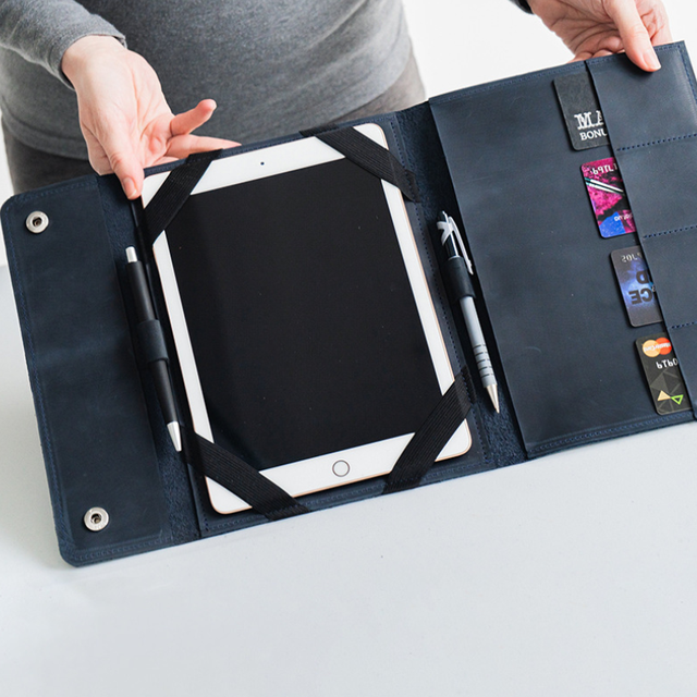 Protective PU Leather Multifunctional Pad Storage Bag Business Tablet Storage Pouch Office Use