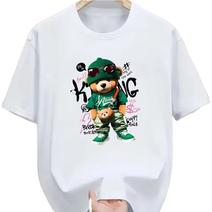 เสื้อยืดลายกราฟิกสเก็ตบอร์ดผู้ชาย SFANA SPORTS ขายดี ลายหมีเท่ๆ ผ้าถัก โพลีเอสเตอร์ 100% 180 กรัม ระบายอากาศได้ดี แห้งเร็ว - Product Image 1