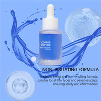 Nouveau Sérum Capillaire au Cuivre Peptidique Bleu pour la Repousse, Marque Privée, Sérum de Croissance Capillaire au Cuivre Peptidique
