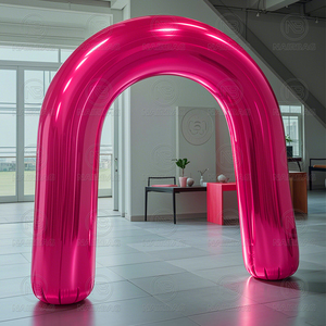 Arche gonflable d'entrée géante Décoration de fête Miroir réfléchissant Arche gonflable pour événements artistiques-Rose, Argent, <span class=keywords><strong>Vert</strong></span>, Bleu - Product Image 6