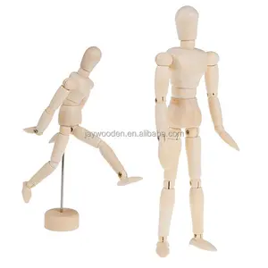 8-12 inch có thể điều chỉnh bằng gỗ mannequin cơ thể con người mô hình nghệ sĩ phác thảo vẽ bao gồm DICE thiết lập trò chơi khoa học kỹ thuật