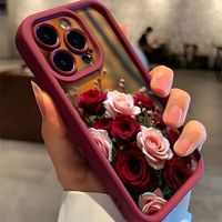 Coques de téléphone portable antichoc de luxe avec fleurs pour iPhone 17 Air 16 15 Plus Pro Max 14 13 12 11 X, coque arrière de protection, logo personnalisé