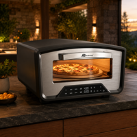 Pemanggang Listrik Dalam Ruangan Pintar Rumah Tangga 2200W 12 Inci Digital Stainless Steel Pembuat Pizza Suhu Tinggi Anbolife OEM Bersertifikasi CE