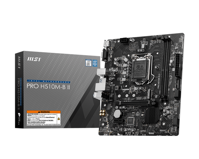 New for PRO H510M-B II Micro ATX Intel H510 Gaming Motherboard 10th Gen LGA1200 DDR4 Single Channel 64GB M.2 NVME SSD Desktop