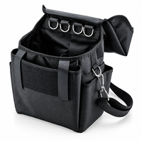 Sac à bandoulière pour électricien, robuste, personnalisé avec logo, multi-poches, pochette pliable avec 4 anneaux en D
