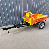 Mini-remorque agricole pour motoculteur et tracteur à conducteur marchant, pour usage agricole et domestique