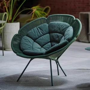 Moderno jardín tejido cuerda sofá Patio seccional Metal flor forma ocio silla sala de estar interior patio balcón <span class=keywords><strong>terraza</strong></span> - Product Image 4