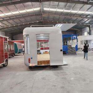 Camion de nourriture mobile à 4 roues en acier inoxydable, pour la vente de glaces, de petit-déjeuner, de restauration rapide, de brochettes frites, de barbecue, de vente ambulante, de restauration de rue - Product Image 3