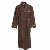 Peignoir en coton gaufré, pur coton, col châle, pour hommes, spa, hôtel, broderie personnalisée, OEM, vente en gros