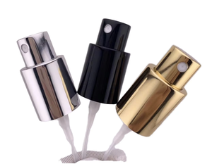 Atomizador de Niebla Fina de Aluminio Plateado Brillante de 0.16 <span class=keywords><strong>cc</strong></span> 18/415 con Tapón de 18 mm Antiderrames, Empaquetado en Cartón, Logotipo Personalizado para Perfume - Product Image 1