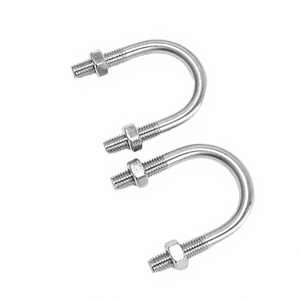 <b>M2</b> 304 Stainless Steel U-Bolt Zinc Finish U-<b>Screw</b> U-Clamp Pipe Clamp Flat Head GB - Product Image 4