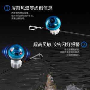 Electronic Rod Tip Light Automatic Sensing High Sensitivity Sea Rod Alarm Night Fishing Sensor Light Plastic Battery Powered - Product Image 2