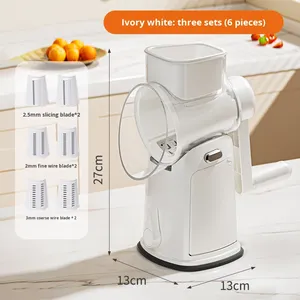 Đa chức năng PP trống rau <span class=keywords><strong>Slicer</strong></span> tay-cranked trái cây/rau công cụ với nhiều đầu lưỡi an toàn Cách sử dụng - Product Image 6