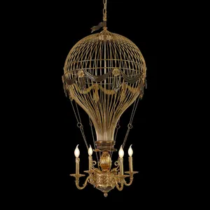 Jewellerytop globo iluminación lámpara colgante de latón de lujo cúpula colgantes de iluminación de gama alta araña antigua luz Victoriana