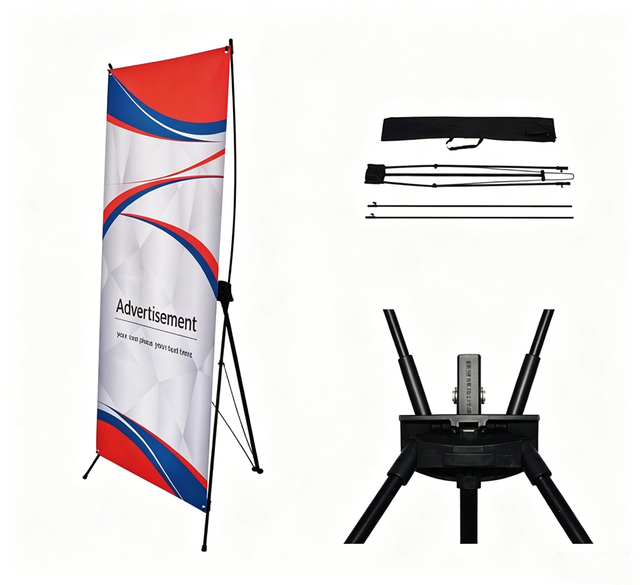 60*160cm 80*180cm Promotional Tripod X Frame Banner Stand, Lightweight X Banner
