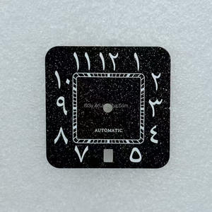 Quadrante orologio personalizzato in acciaio inossidabile 27mm quadrato NH35-Design notturno stellato con numeri arabi romani Non luminosi per il Modding dell'orologio - Product Image 6