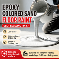 Peinture de sol autolissante effet marbre à base de sable coloré époxy Taiyan Source Factory, revêtement liquide haute dureté, baril de 20 kg