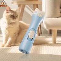 Mainan Kucing Tongkat Interaktif Isi Ulang Otomatis untuk Latihan, Desain Kartun Modern Sederhana Nan Menarik, Pengisian Daya USB-C Ramah Lingkungan