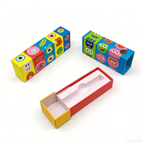 Boîte d'emballage personnalisée en carton rigide écologique, style tiroir, réutilisable, résistante aux enfants, pour stylos à huile, avec doublure en éponge et gaufrage