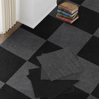 Selbstklebende 4mm 60x60cm Moderne Wasserdichte Schnittflor-Teppichfliesen - Einfache DIY Schlafzimmer/Büro Bodenaufkleber für Zuhause
