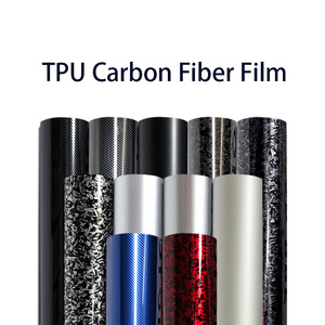 <span class=keywords><strong>Vinilo</strong></span> de Fibra de <span class=keywords><strong>Carbono</strong></span> Resistente a la Intemperie, 1.52*15m, TPU Autoadhesivo, Anti-Decoloración, Película al por Mayor - Product Image 1
