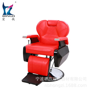 Hongzi Barber Chair HZ8702A-RD <b>Reclining</b> 360 Degree Rotation Height Adjustable For Salon Use - Product Image 1