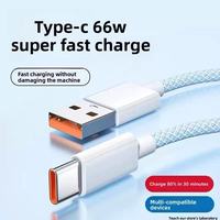 Kabel Pengisian Daya Super Cepat Mobil Macaron 120W Tipe-C Berbahan Nilon Kepang 6A Haijiayuan untuk Komputer, Earphone, Scanner, Kamera, Printer