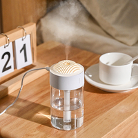 Humidificateur diffuseur de brume chaude portable, élégant et durable, avec 3 lumières réglables, alimenté par USB, pour bureau et maison, en plastique, modèle 2025