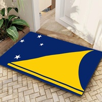 Paillasson rectangulaire antidérapant imprimé drapeau Tokelau, 40x60 cm, tapis de sol en caoutchouc polyester pour entrée de maison