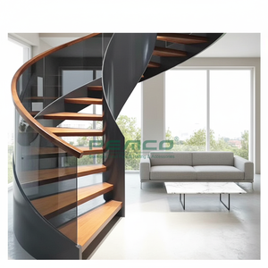 <span class=keywords><strong>Precio</strong></span> de fábrica, <span class=keywords><strong>escalera</strong></span> espiral, interior, hogar, banda de rodadura de madera, <span class=keywords><strong>barandilla</strong></span> de vidrio, <span class=keywords><strong>escalera</strong></span> en espiral curva - Product Image 1