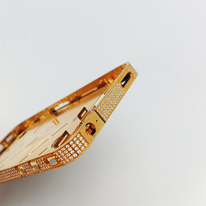 Cổ Phiếu Sẵn Sàng Sang Trọng Mạ Điện Trung Khung Cho <span class=keywords><strong>Iphone</strong></span> <span class=keywords><strong>4</strong></span> Với Đầy Đủ Zircon <span class=keywords><strong>Bezel</strong></span> Mạ Vàng Điện Thoại Di Động Trung Khung - Product Image 5