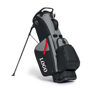 <b>Golf</b> Stand <b>Bag</b> Carbon Fiber Legs Grey Black Quilted Premium <b>Golf</b> <b>Bag</b> Custom Logo Pockets Wholesale - Product Image 1