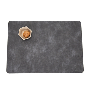 Tapis de table en cuir PU écologique, moderne, double face, isolant, couleur et logo personnalisés - Product Image 5