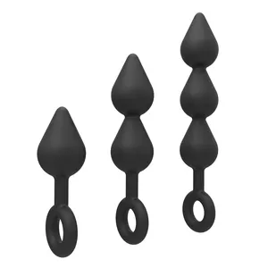 2022 Top Sale 3pcs Anal Plug Trainer Kit Silicone Butt Plug Set For Men Women