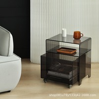 Table d'appoint minimaliste moderne, table d'extrémité de canapé, table d'angle, étagère de rangement de chevet, petite table basse pour la maison
